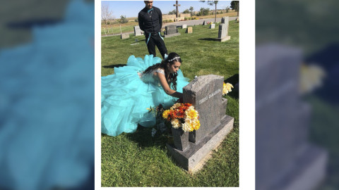 Conmovedor momento el vals de esta quinceañera