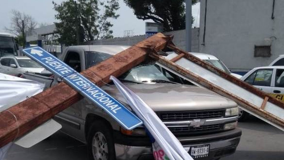 Registra PC daños materiales por fuertes vientos