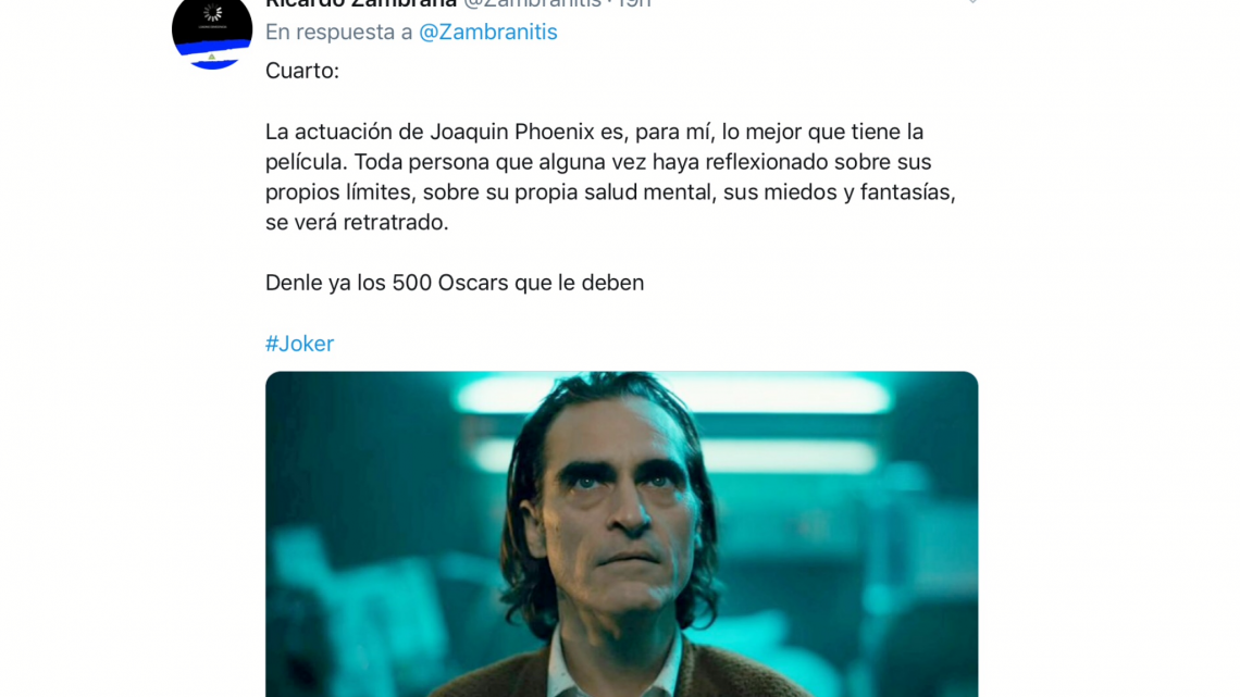 Los fans quieren el Oscar para Joaquin Phoenix por “Joker”