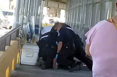 Migrante que intentaba cruzar a EU es sometido en el puente internacional Puerta México