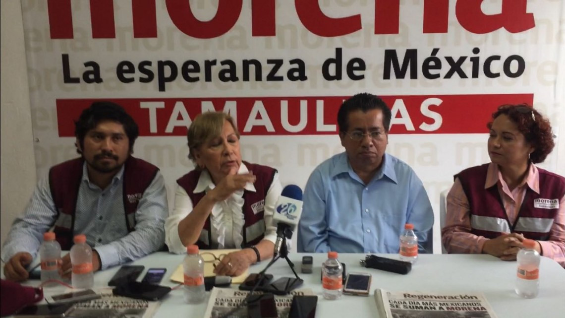Morenistas enfrentan a candidata al Senado por Tamaulipas 