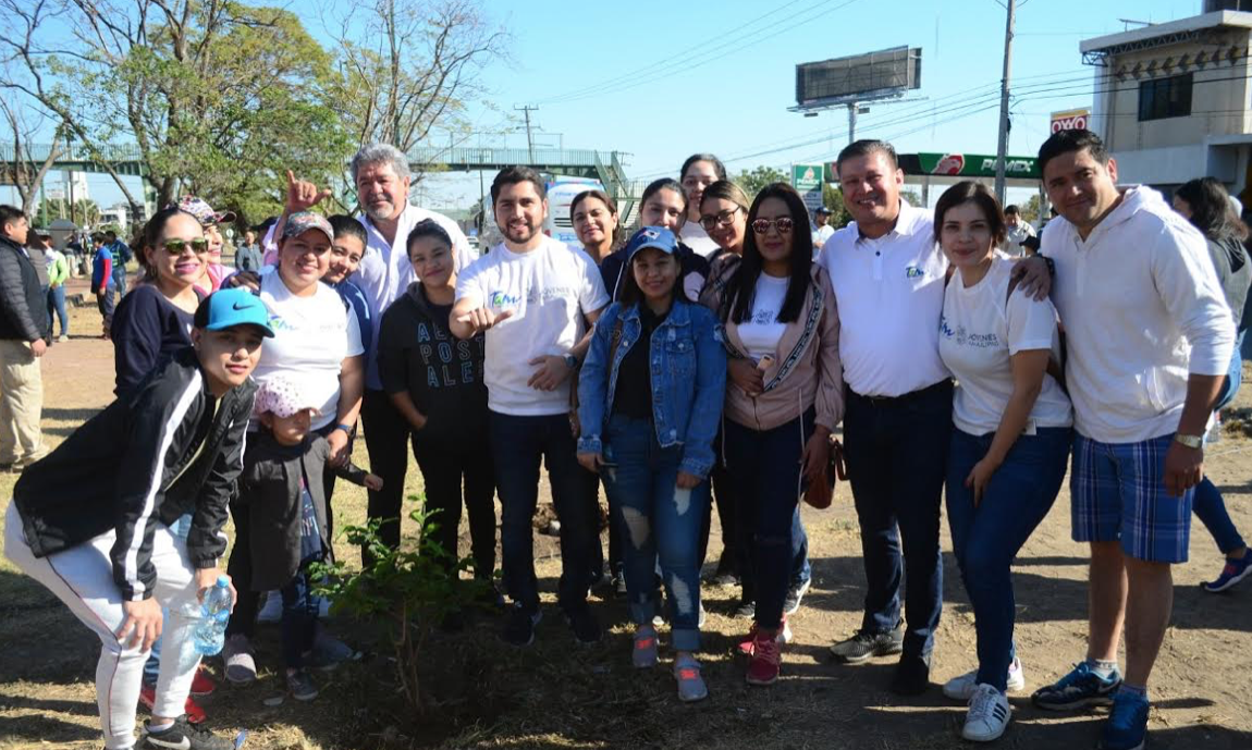 Jóvenes Tamaulipas y Ayuntamiento de Ciudad Victoria llevan a cabo acciones de reforestación