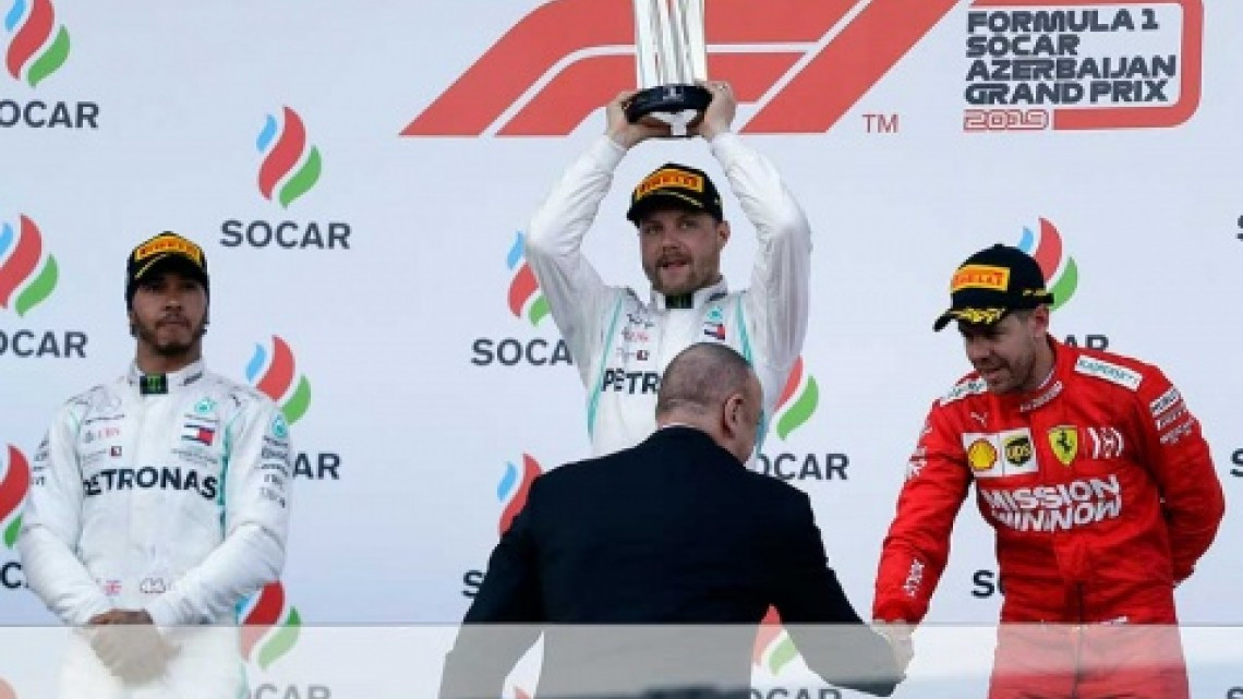 Valtteri Bottas se lleva el GP de Azerbaiyán, Checo Pérez termina en sexta posición
