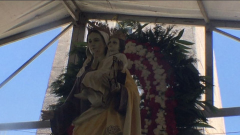 Celebran santa misa a la Virgen del Carmen