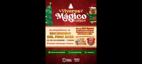 Invita Gobierno Municipal a la gran inauguración del Viveros Mágico 2025 y al encendido del pino navideño