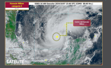 ‘Milton’ se intensifica y alcanza la categoría 5