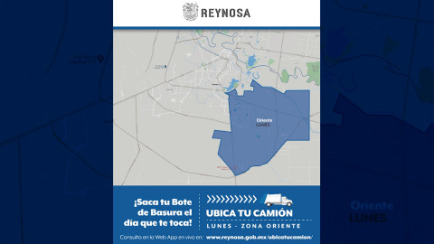 Lunes de recolección de basura para el Sector Oriente