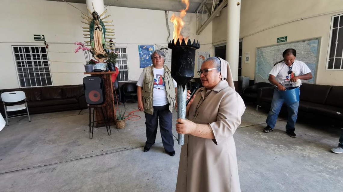 Cruza por Reynosa antorcha Guadalupana con destino a Nueva York