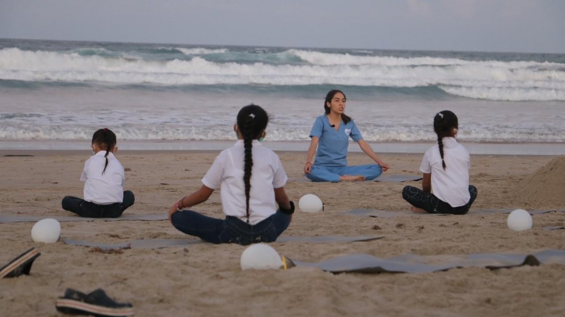 Lleva DIF Tamaulipas sesiones de meditación de la escuela de reconciliación y paz a espacios naturales