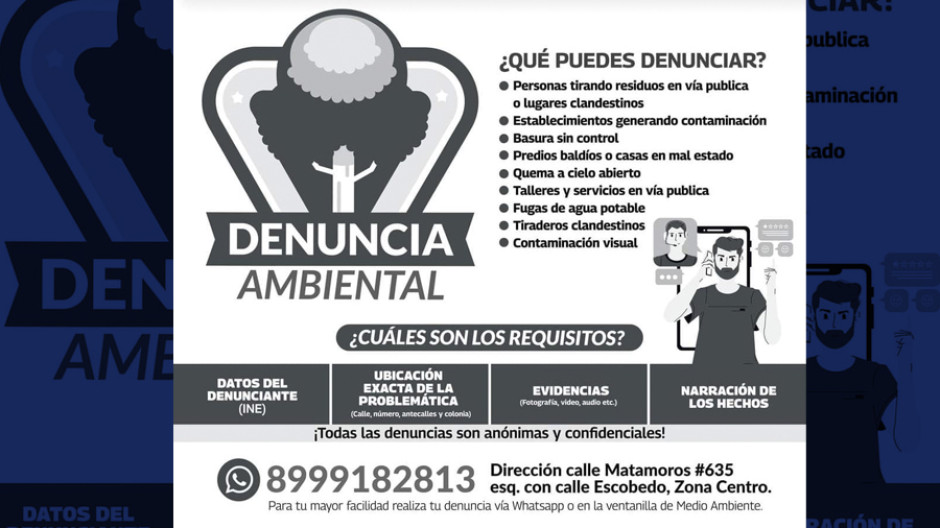 Exhortan a cuidar medio ambiente y emitir denuncias
