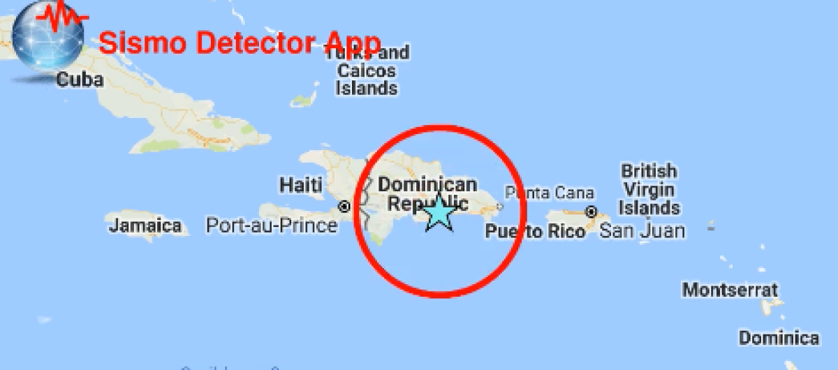 Sismo de 4,9 estremece la República Dominicana