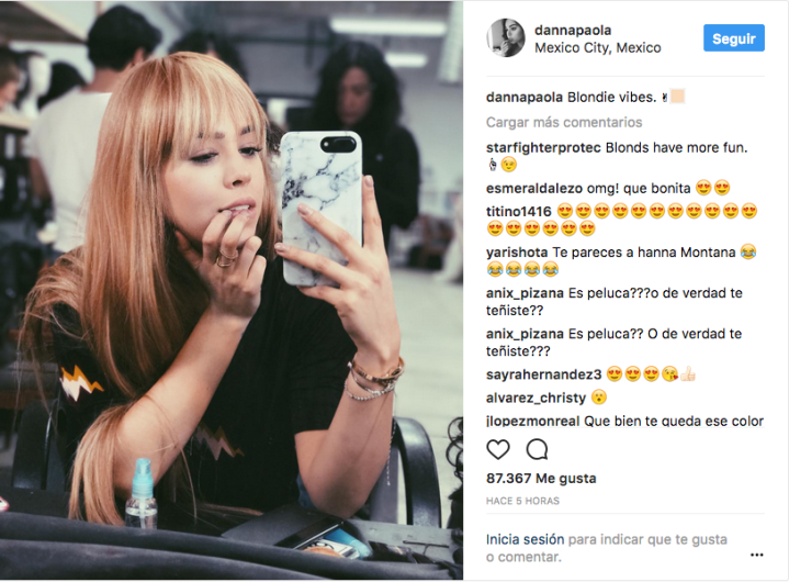 Cambia Danna Paola de look 