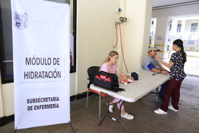 Activan en Tamaulipas módulos de hidratación y chequeo para enfrentar altas temperaturas