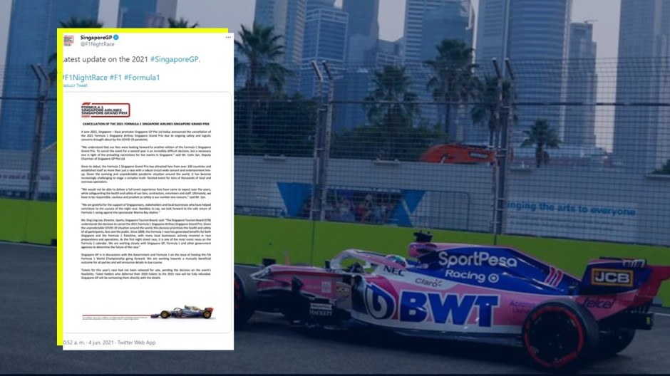 La F1 cancela GP previsto para el mes de octubre