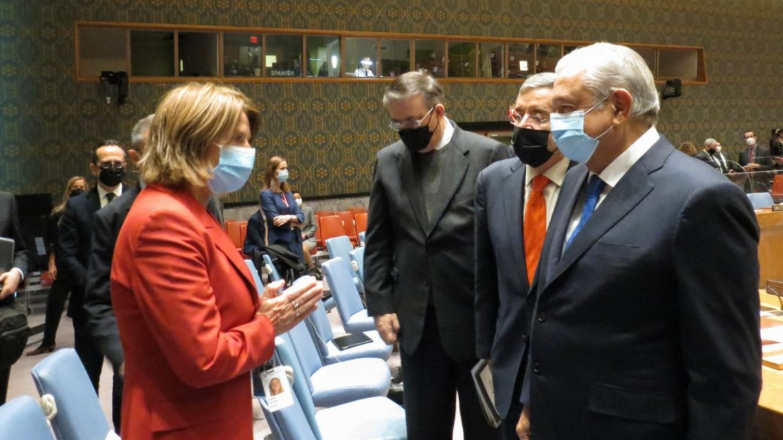 Preside López Obrador reunión del Consejo de Seguridad de la ONU