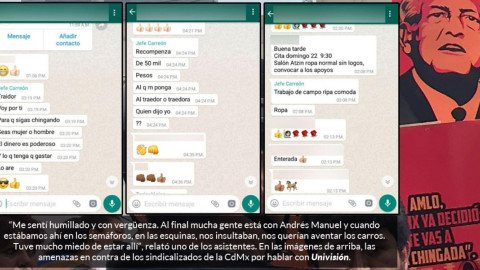 Univision da a conocer que Sindicalistas del gobierno de la CDMX obligaron a protestar contra AMLO