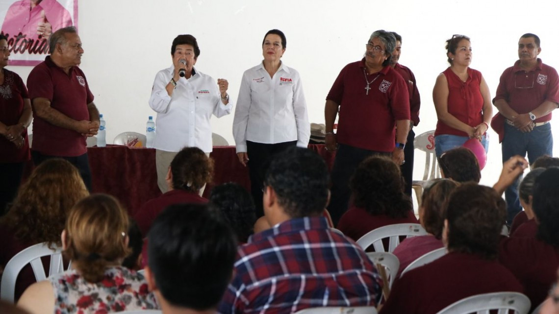 Trabajadores del Ayuntamiento de Tampico están con Magda Peraza