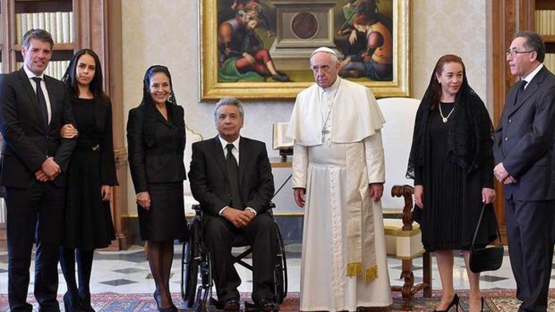 Se reúne el Papa Francisco  con el presidente de Ecuador