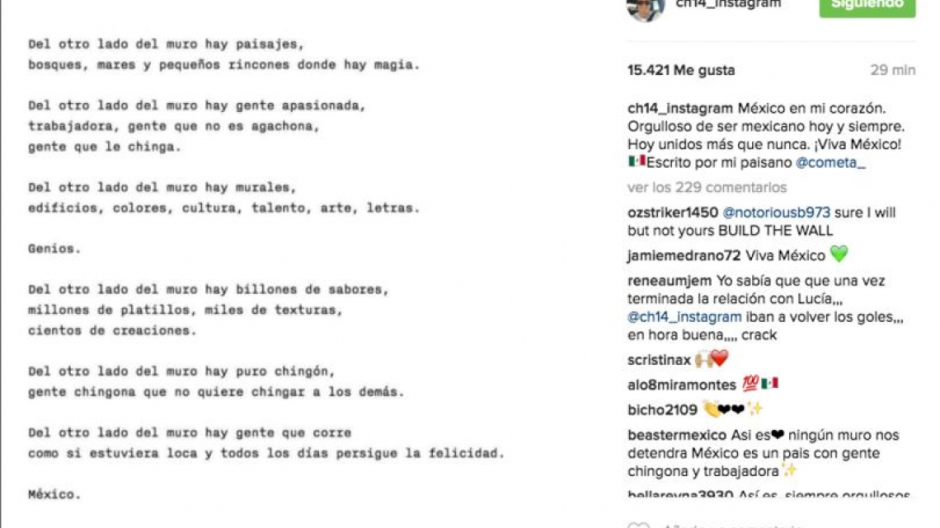 El “Chicharito” Hernández manda mensaje a Trump