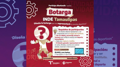Invitan a diseñar a la nueva botarga del INDE Tamaulipas; habrá premio a los mejores 