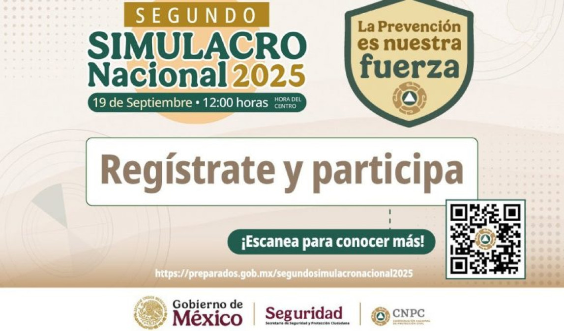 Convoca PC Tamaulipas a sumarse al Simulacro Nacional 2025