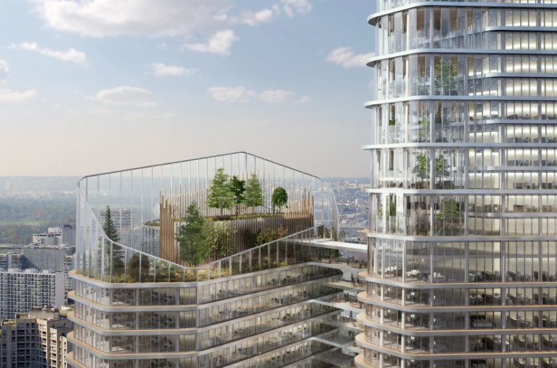 "The Link": el rascacielos más alto de Francia y su mayor área verde