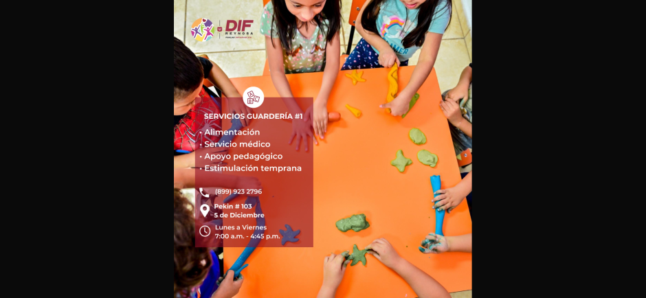Ofrece DIF Reynosa espacios en guardería 1