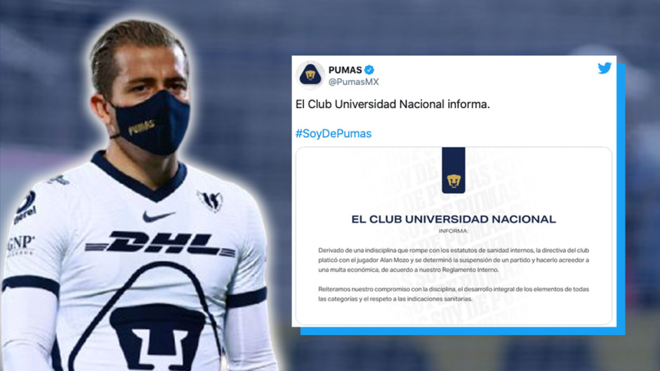 Sanciona Pumas a Alan Mozo por indisciplina