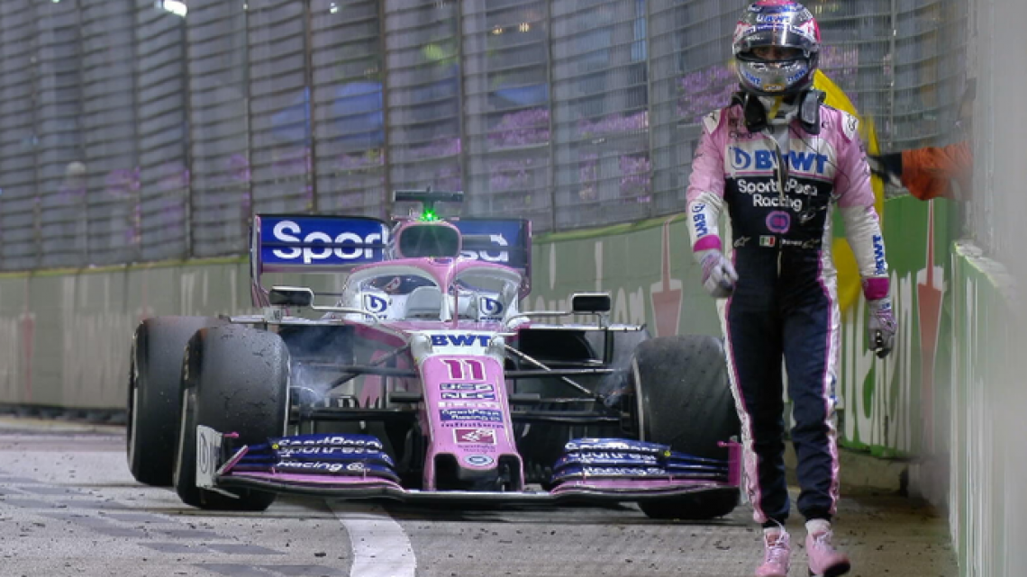 Sebastian Vettel se lleva el GP de Singapur, Checo Pérez termina en la décimo novena posición 