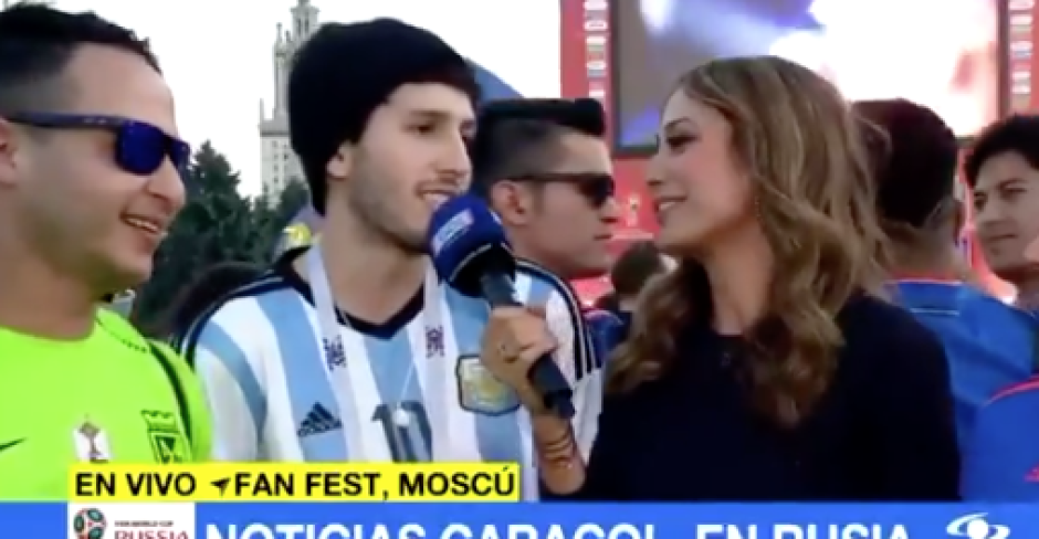 Sebastián Yatra pasado de copas en entrevista en Rusia