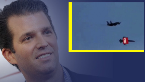 Publica Trump Jr. video de su padre disparando misil a CNN
