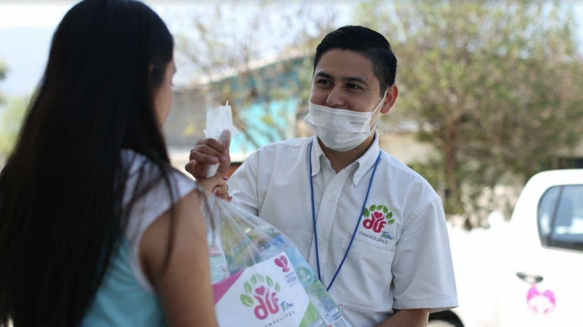 Entrega DIF Tamaulipas 3 mil apoyos alimentarios casa por casa en la entidad