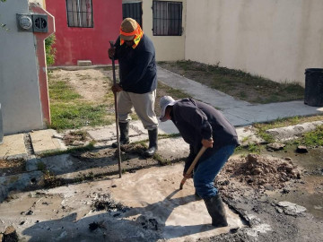 Ejecutó Comapa trabajos de mantenimiento en fraccionamiento San Valentín