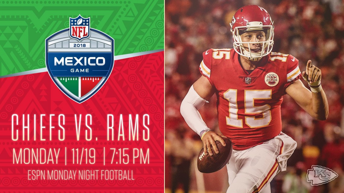 El Chiefs vs. Rams se enfrentarán en el Estadio Azteca