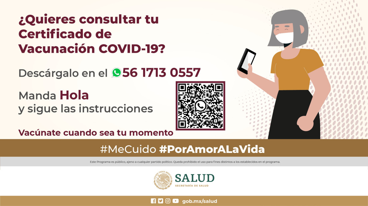 Consigue tu certificado de vacunación COVID-19 ¡Desde tu WhatsApp!