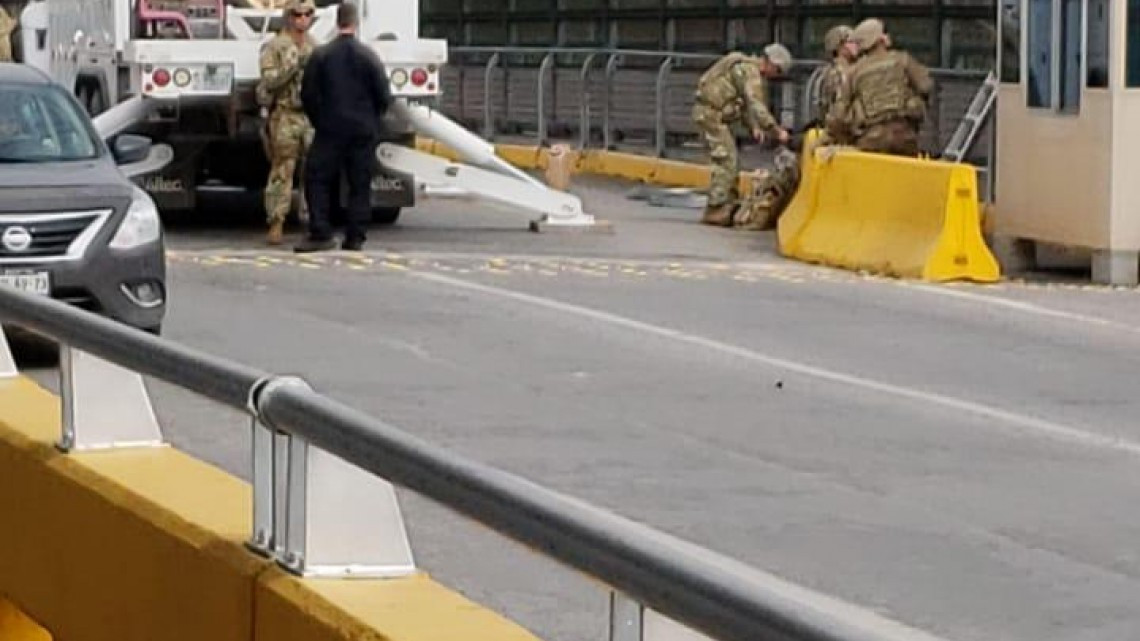 Militares estadounidenses refuerzan seguridad en Puente internacional Reynosa - Hidalgo