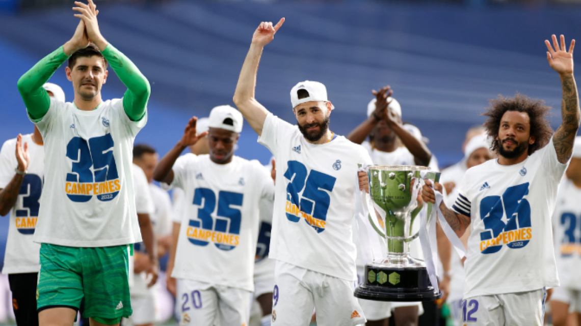 Así festejó el Real Madrid su título 35 de LaLiga