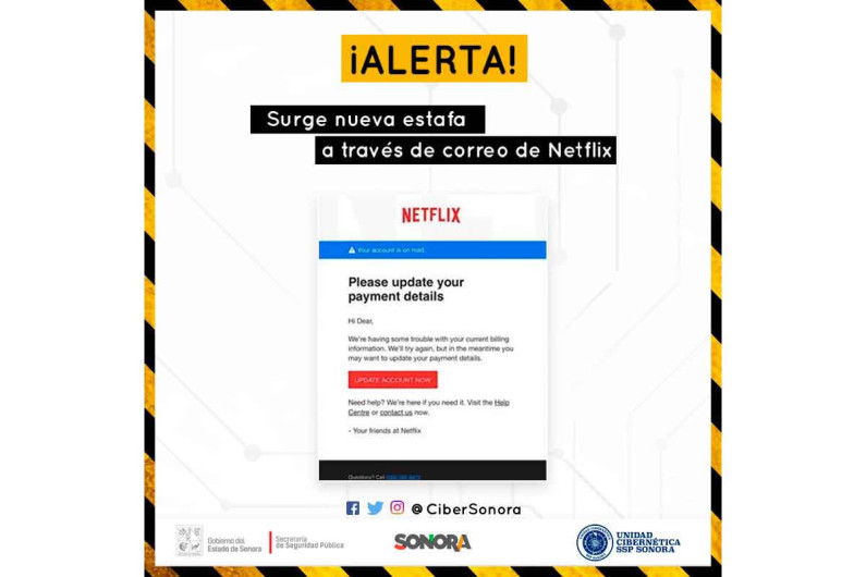 Alertan estafa cibernética utilizando nombre de NetflixLAT