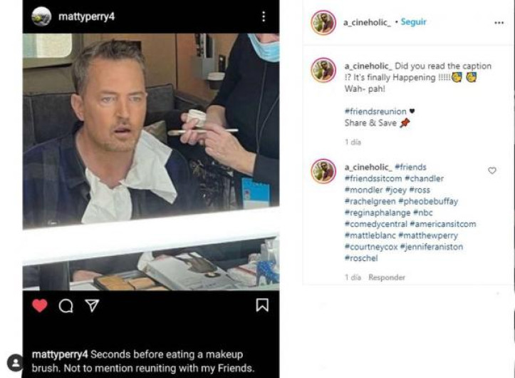Matthew Perry borra la foto con el elenco de Friends