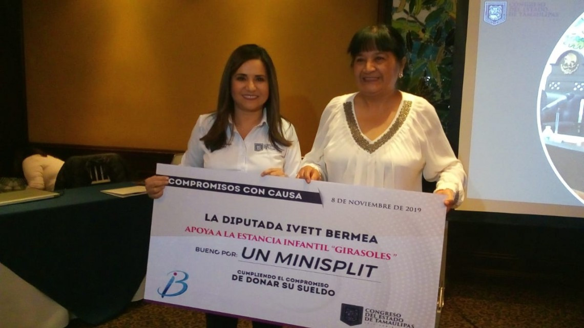 Cumple diputada y dona su primer mes de sueldo