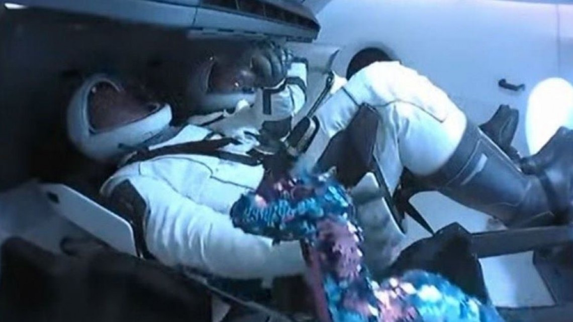 ¡Un polizonte! Se filtra un dinosaurio de peluche en la misión de SpaceX 