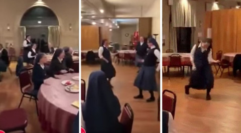 Monjas rockean al ritmo de Queen "We Will rock you" 