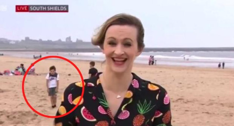 Niño se roba el show durante reporte del clima 