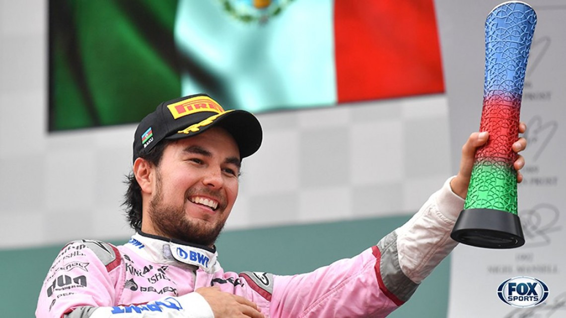 Sergio Pérez se lleva el tercer lugar en el podio de Azerbaiyán