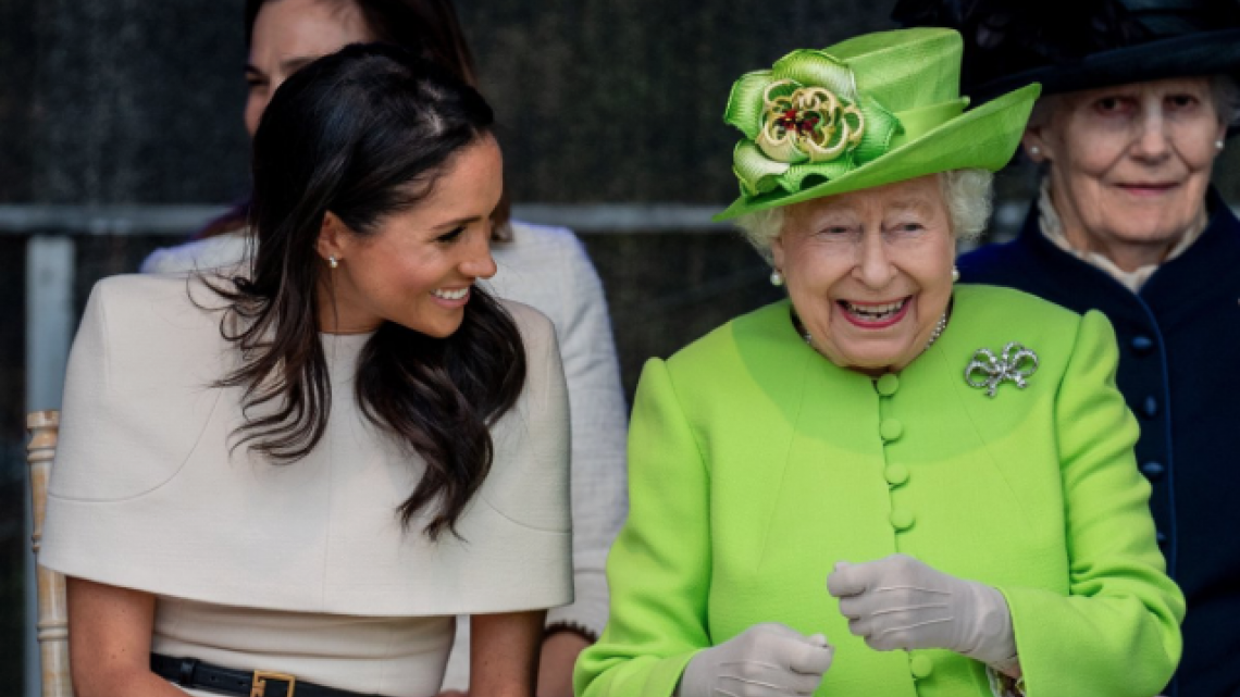 Meghan Markle en su primer evento sola con la reina Isabel II