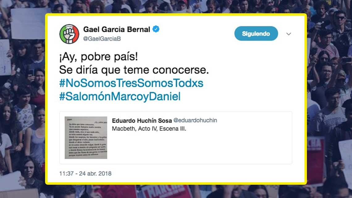 Del Toro, Cazals, Gael y Diego repudian asesinato de jóvenes en Jalisco