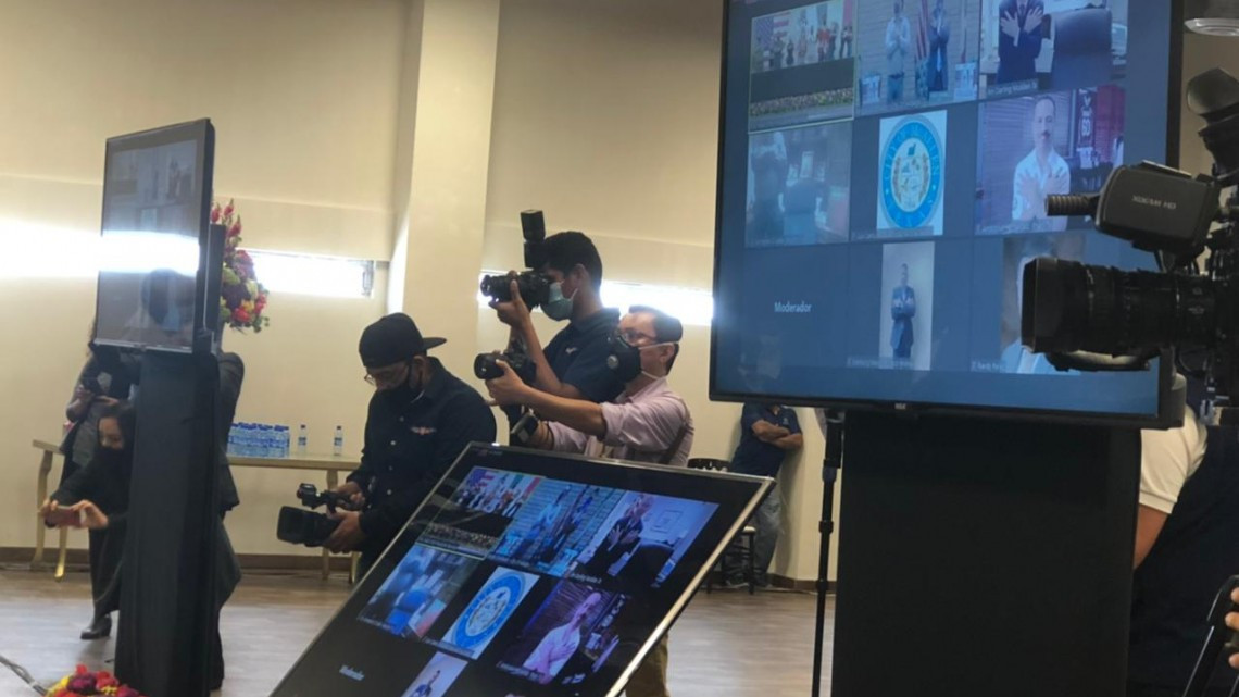 Celebran virtualmente abrazo entre alcaldes