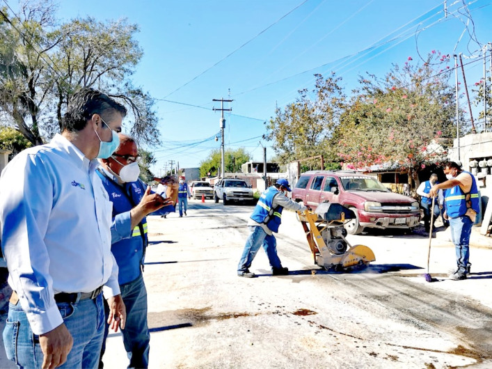 Repara COMAPA caído en Fraccionamiento Reynosa