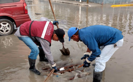 Trabajó COMAPA en desfogue pluvial tras las lluvias de este martes   