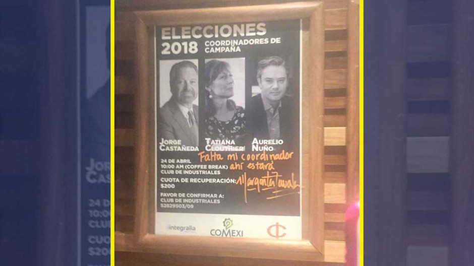 Margarita Zavala “pinta” anuncios del Club de Industriales